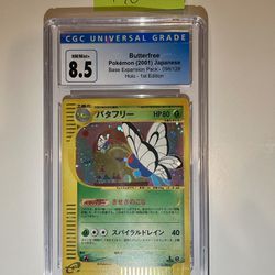 Graded Pokemon Card- Butterfree 1st Edition Holo