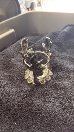 Cast metal pewter display stand