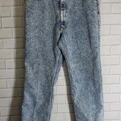 Vintage Levi’s Strauss Silver Medal Acid Wash Jeans Blue Men's 36x28 Hemmed