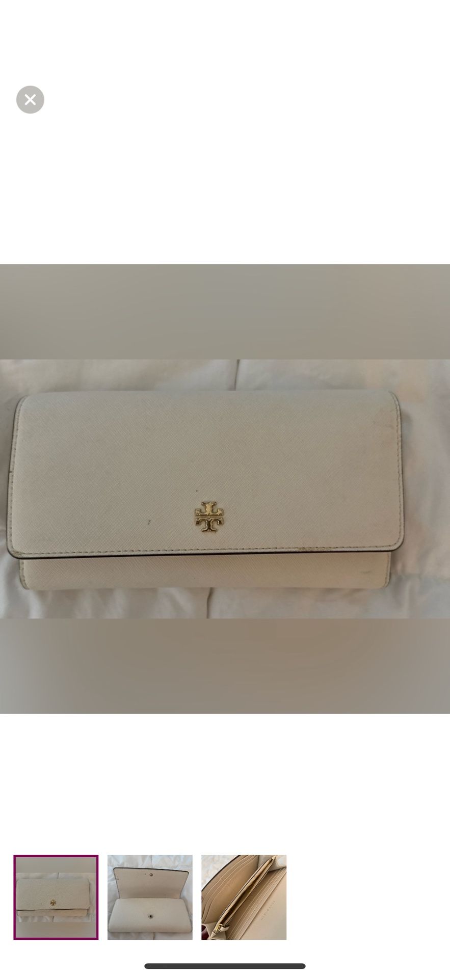 Tory Burch Cream Wallet