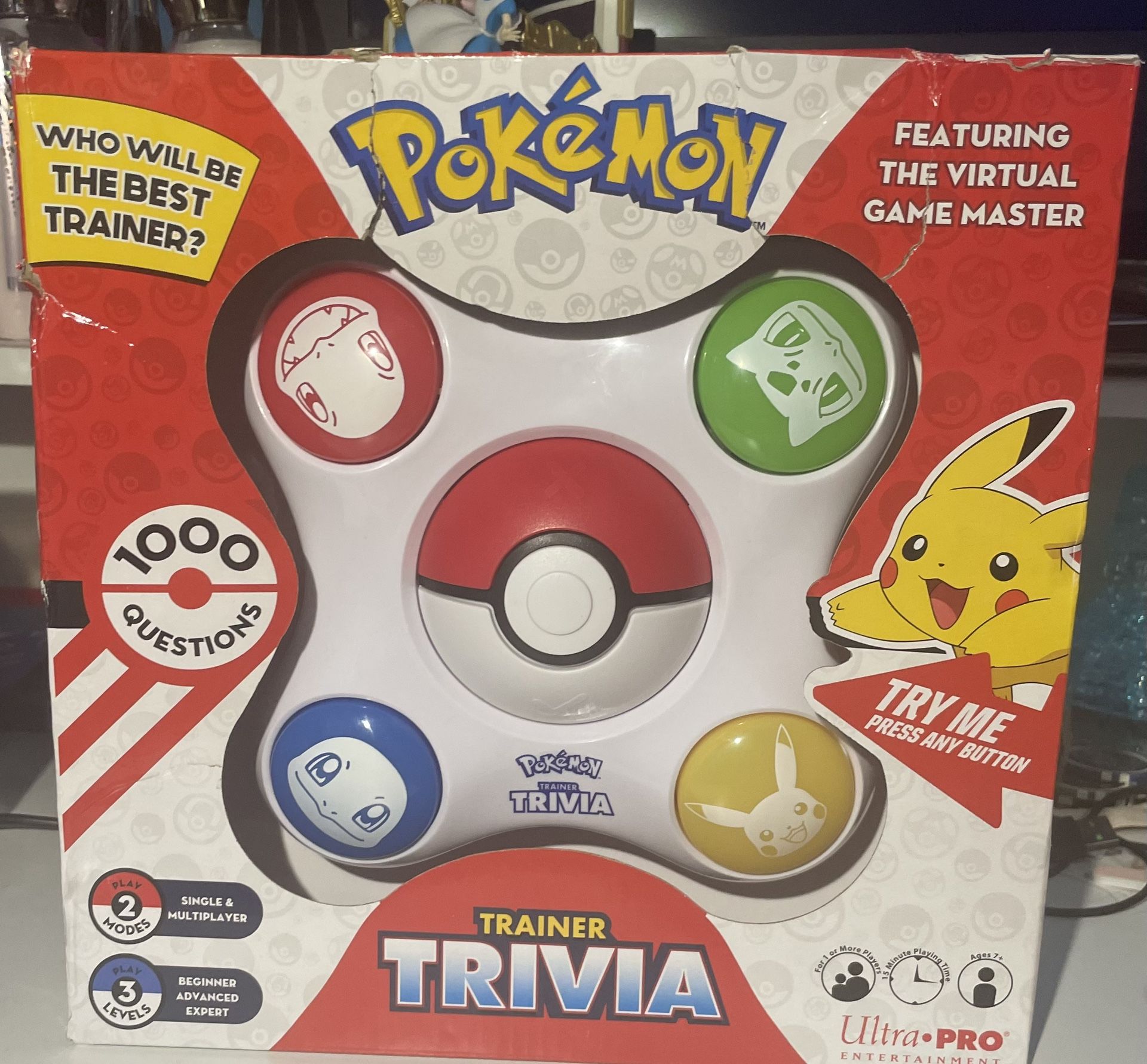 Pokemon Trainer Trivia Featuring the Virtual Game Master 2 Modes Single & Multip