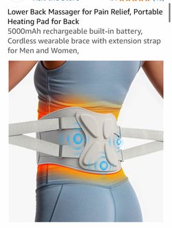 Lower Back Massager for Pain Relief, Portable Heating Pad for Back new open box!