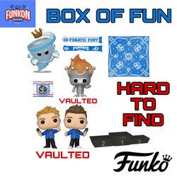 (NEW) Funko POP! Box Of Fun 2021 (Blue/White) Fanatic Fury Bundle (FUNKON 2021) (VAULTED TORCHY AND VAULTED MARIOTTI AND BEACKER) HARD TO FIND