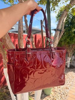 Red Vintage Coach Bag // SERIOUS BUYERS ONLY