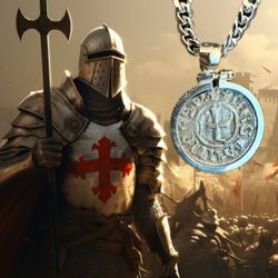 Rare Crusader Cross Coin Necklace! 700 Years Old!