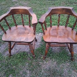 3 Brown Chairs 