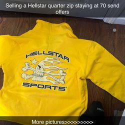 Yellow Hellstar quarter zip large