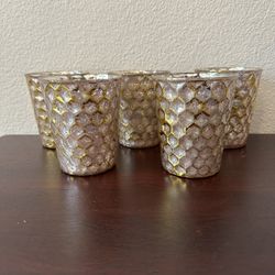 Dimple Rose Gold Candle Votives (Set of 23)