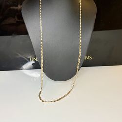 18K Solid Gold Cuban Link Chain – 60 cm – 3mm – 6.2g