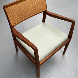 Pair Of Fully Restored Jens Risom Cane Playboy Chair