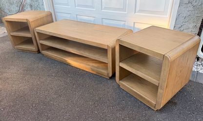 3 Piece Modern Coffee Table and End Table Set