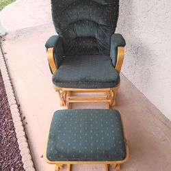 Glider Rocker Chair With Ottoman 