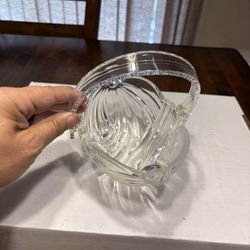 Glass Basket with Plastic Handle
