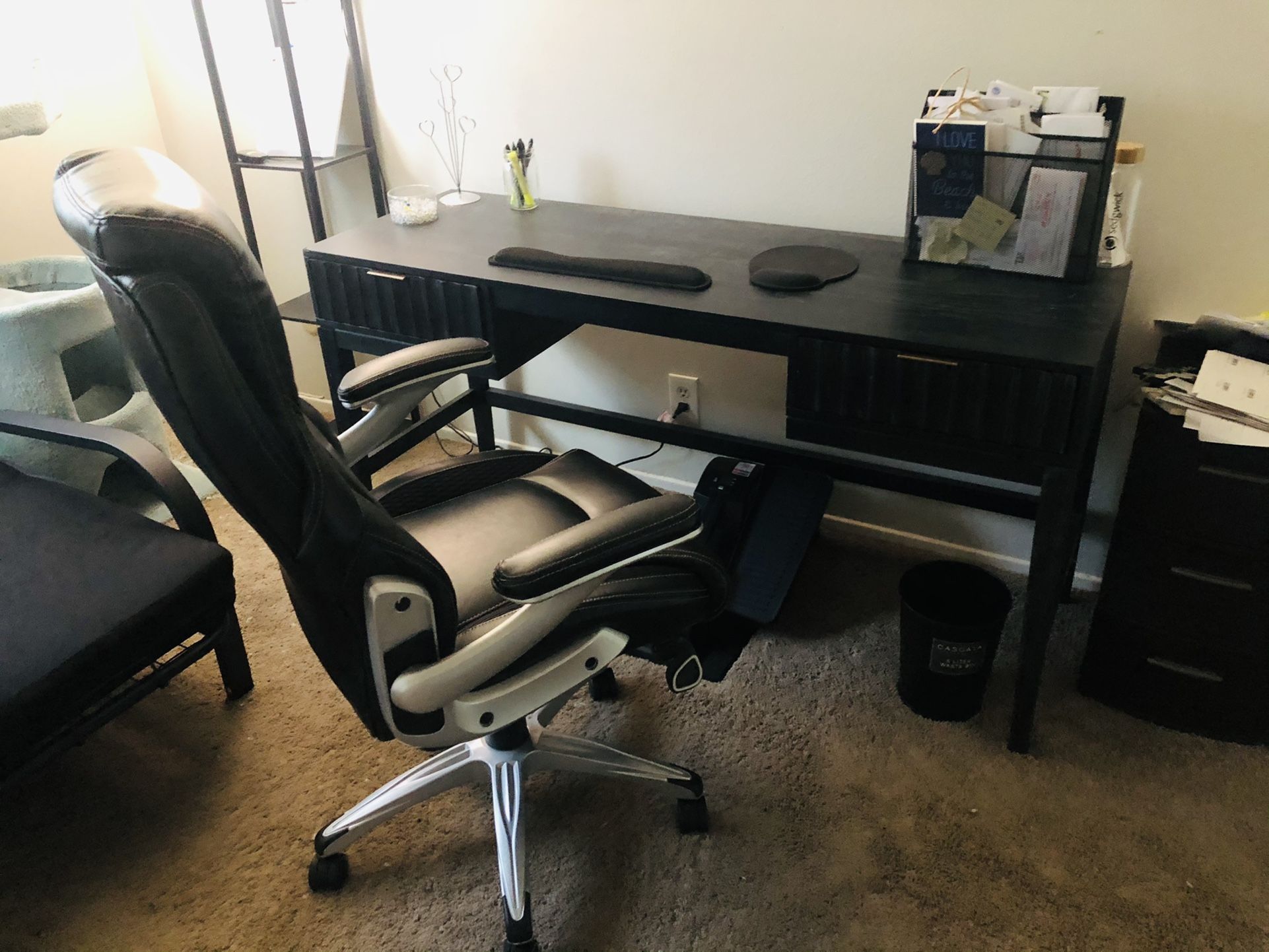 Solid Wood Desk W/ True.wellness Office Chair
