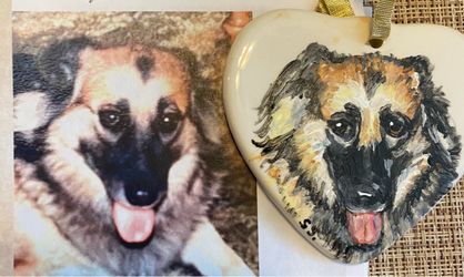 Hand-Painted Pet ornaments, tile, mug
