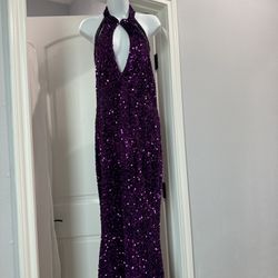 Purple Long Mermaid Dress 