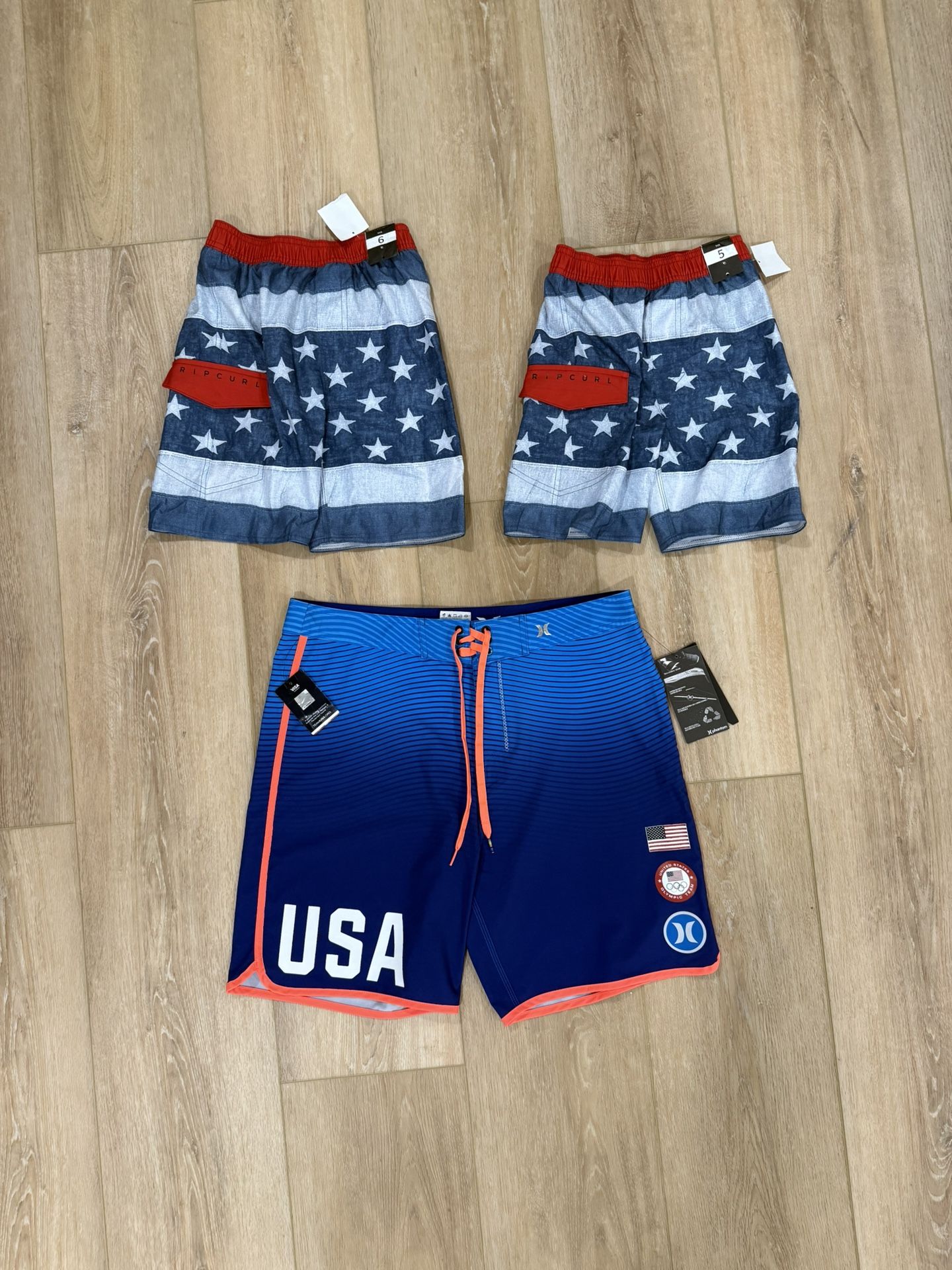 Hurley USA Olympic Stretch Performance Boardshorts / Nike / Rip Curl / Phantom / Olympics - Brand New!