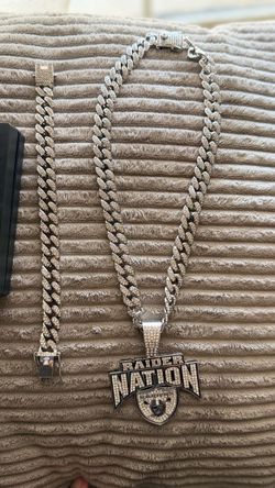 Raider Nation Cuban Link Chain Necklace