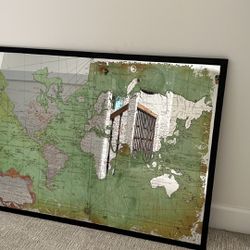 World Map (mirror) from World Market