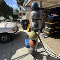 weighted balls and stand 