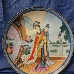 Three Imperial Jingdezhen Porcelain Plates Beauty of the Red Mansion by Zhao Hu