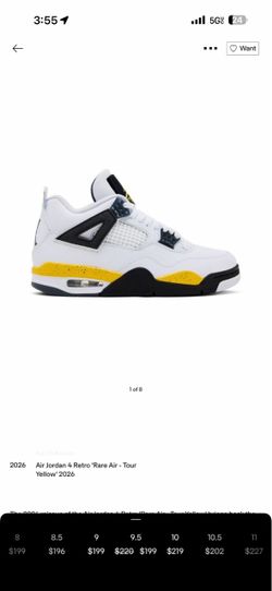 Jordan retro 4 8-14