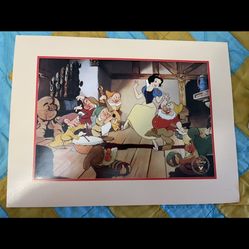 Snow White Disney Commemorative Lithograph 