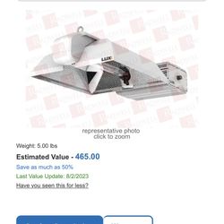 LUX GROWING LIGHT WITH BRAND NEW LIGHT BULB