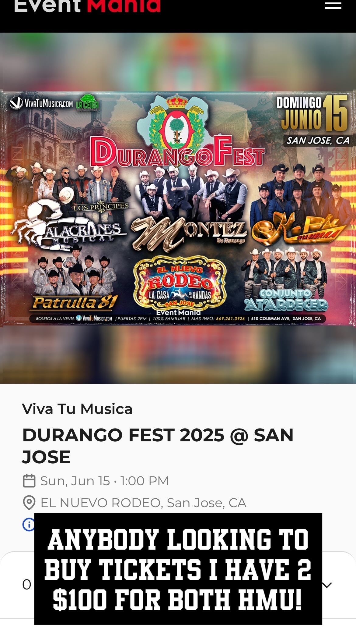 DURANGO FEST TICKETS