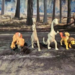 This Is A 4- Mixed Lot Mythical Dragons •  Assorted Colors & Styles • Approximately 2-" -Long ( Mini ) Figures  • Collectable  • 

