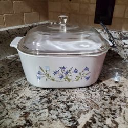 Large Blue Dusk Vintage Corning Ware  Dish W Lid