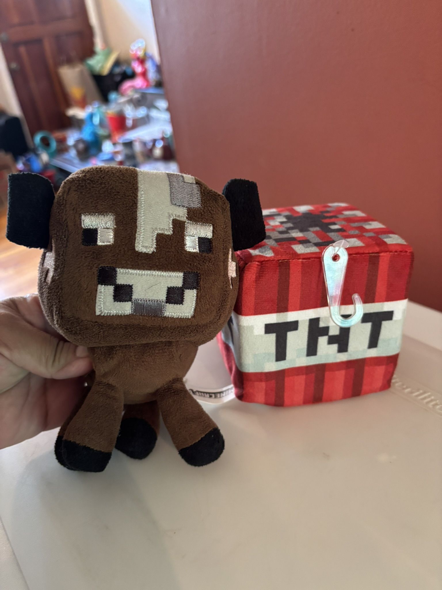 Minecraft TNT And baby cow  Plushies 