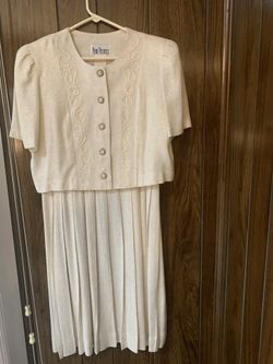 Cream Dress With Jacket — Made In USA