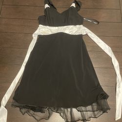 Size 7 Girls Dress Black And White 