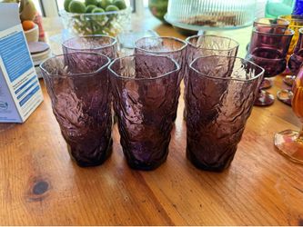 Vintage purple glass cups