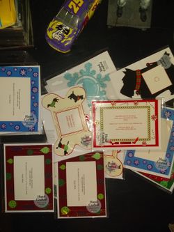 20 Brand New Hand Crafted Christmas Photo Ornament Card & Envelopes in Plastic