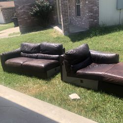 Used Leather sofa And Lounge  Need gone ASAP  ! 250.00  Or Best Offer