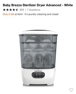 Baby Brezza Bottle Sterilizer and Dryer Advanced – 33% Faster - Largest Capacity Steam Sanitizer - Universal Sterilization Machine for All Bottles + P