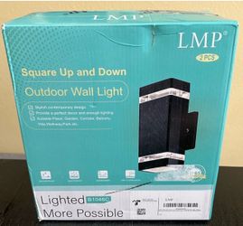 LMP 2 Pack LED Square Up and Down Lights Outdoor Wall Lights. 3,000K 5W. NEW