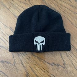 Black Punisher Skull Beanie - Excellent Condition - Though Tag is Missing from Inside