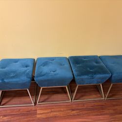 Green/Gold SQ Ottoman 