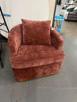 Berkle  31” W Modern Chenille Swivel Accent Chair