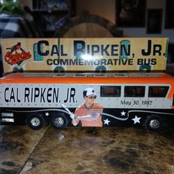 

Cal Ripken Jr. Orioles 2632 Games Played Commemorative 

Honor the legacy of baseball legend Cal Ripken, Jr. with this commemorative bus, a must-hav