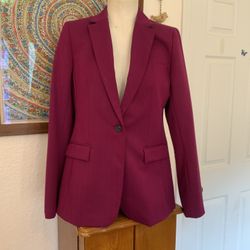 Banana Republic Suit Set In Dark Magenta/Hibiscus Color #20 &