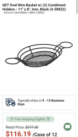 Set of 5 Basket, condiment cup holders, iron powder coated