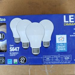 Sunrise LED Lighting Bulbs 11-Watt (60-Watt Equivalent) A19 soft white , 4-Bulbs