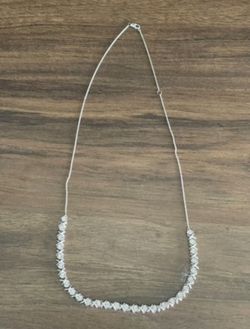 Diamond necklace Sterling Silver Genuine. diamonds 