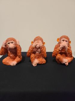 Three Wise Monkeys Statues Set