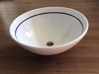 Hand painted vessel sink