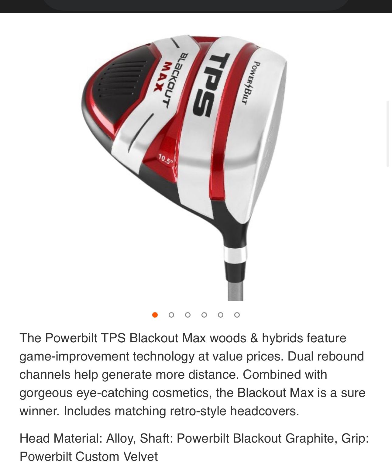 Powerbilt TPS Blackout Max Driver (Black/Red)